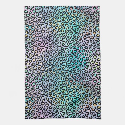 The Iridescent Leopard Series Design 8 Geschirrtuch (Vertikal)