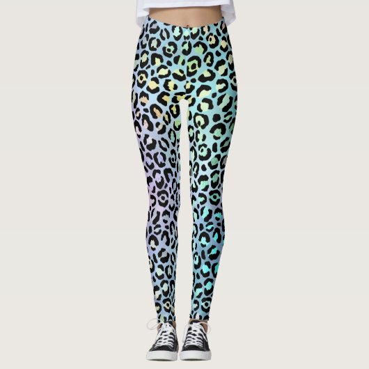 The Iridescent Leopard Series Design 8 Leggings (Vorderseite)