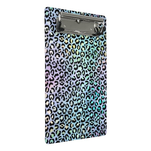 The Iridescent Leopard Series Design 8 Mini Klemmbrett (Schrägansicht)