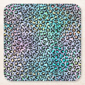 The Iridescent Leopard Series Design 8 Rechteckiger Pappuntersetzer (Vorderseite)