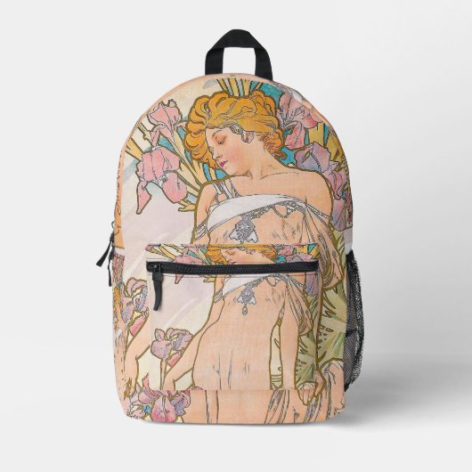 The Iris (1897) von Alphonse Mucha Bedruckter Rucksack (Vorderseite)