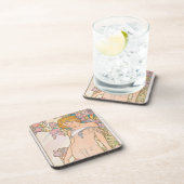 The Iris (1897) von Alphonse Mucha Getränkeuntersetzer (Rechte Seite)