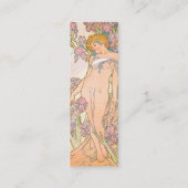The Iris (1897) von Alphonse Mucha Lesezeichen Mini Visitenkarte (Rückseite)