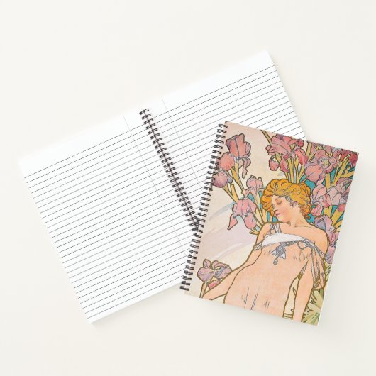 The Iris (1897) von Alphonse Mucha Notizblock (Innenseite)