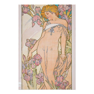 The Iris (1897) von Alphonse Mucha Poster