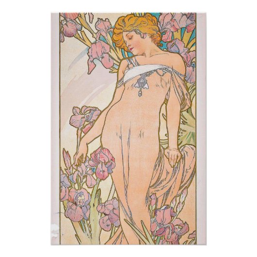 The Iris (1897) von Alphonse Mucha Poster (Vorderseite)