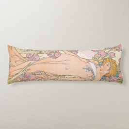 The Iris (1897) von Alphonse Mucha Seitenschläferkissen