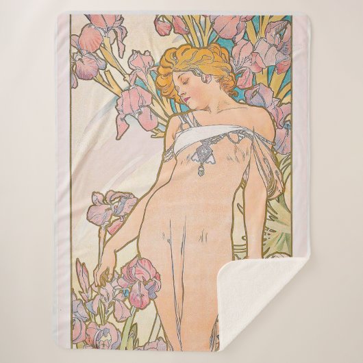 The Iris (1897) von Alphonse Mucha Sherpadecke (Vorderseite)