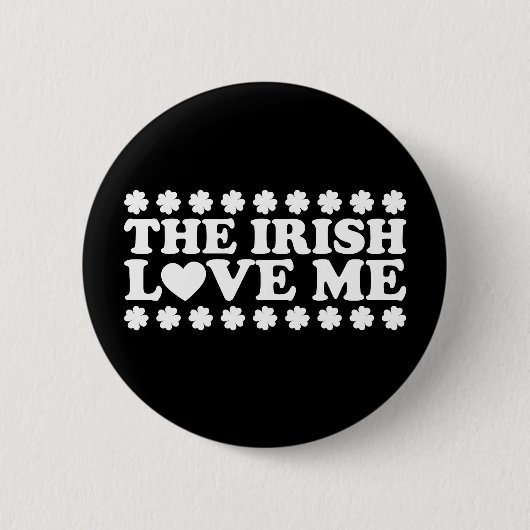The Irish Liebe Me Kleeblatt St Patrick's Day Retr Button (Vorderseite)