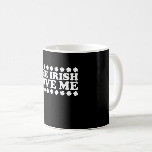 The Irish Liebe Me Kleeblatt St Patrick's Day Retr Kaffeetasse (VorderseiteRechts)