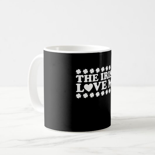 The Irish Liebe Me Kleeblatt St Patrick's Day Retr Kaffeetasse (Vorderseite Links)