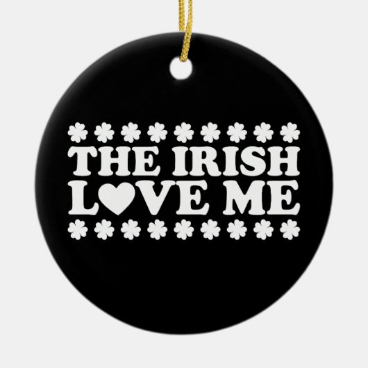 The Irish Liebe Me Kleeblatt St Patrick's Day Retr Keramik Ornament (Vorne)
