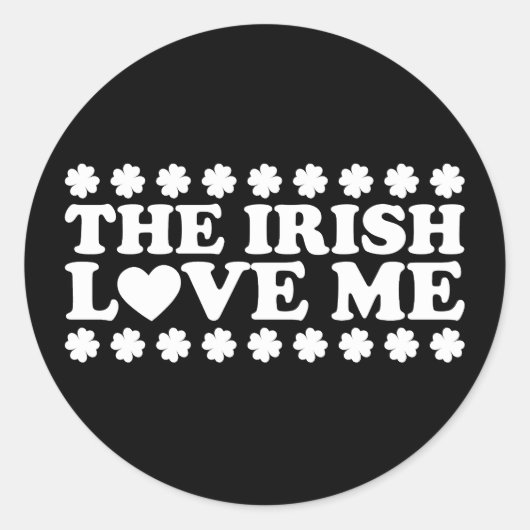 The Irish Liebe Me Kleeblatt St Patrick's Day Retr Runder Aufkleber (Vorderseite)