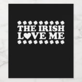 The Irish Liebe Me Kleeblatt St Patrick's Day Retr Weinetikett (Einzelnes Label)