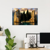 The Isle of the Dead by Arnold Böcklin Poster (Heimbüro)