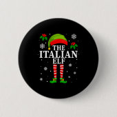 The Italian Elf Family Matching Christmas Pajama L Button (Vorderseite)