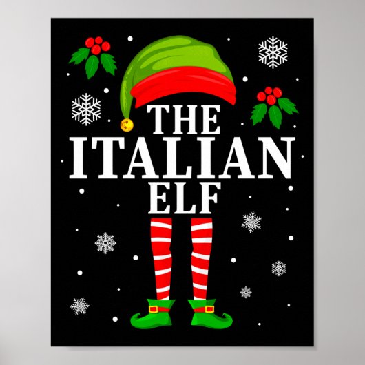 The Italian Elf Family Matching Christmas Pajama L Poster (Vorne)