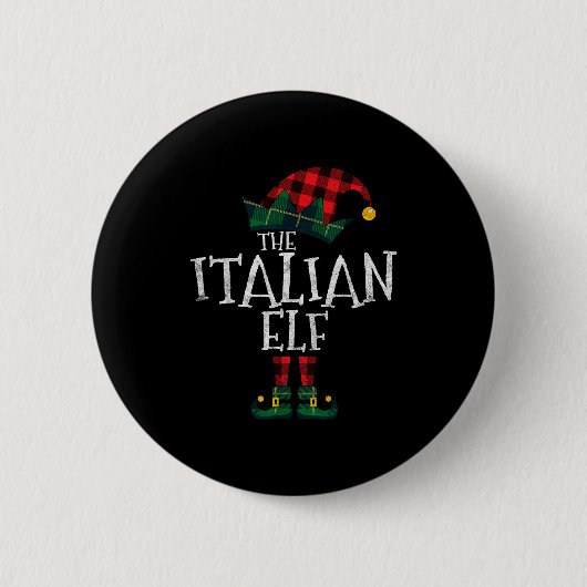 The Italian Elf Matching Family Group Gift Funny C Button (Vorderseite)