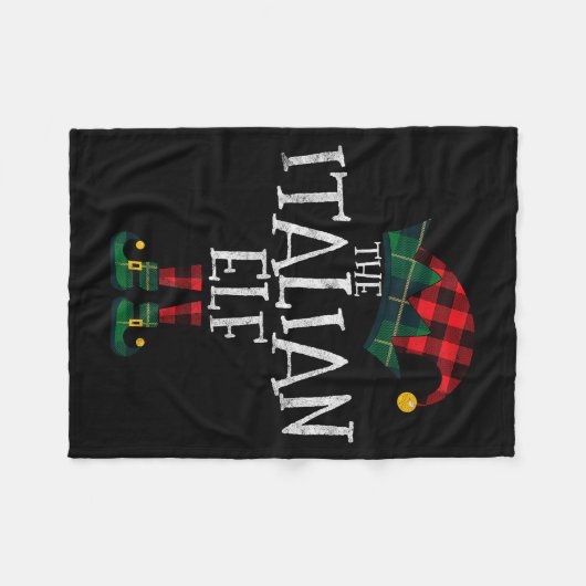 The Italian Elf Matching Family Group Gift Funny C Fleecedecke (Vorderseite (Horizontal))