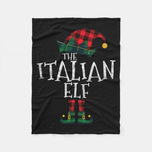 The Italian Elf Matching Family Group Gift Funny C Fleecedecke (Vorderseite)