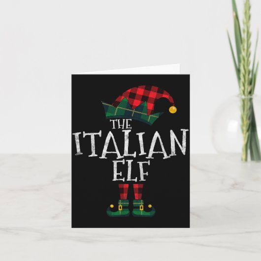 The Italian Elf Matching Family Group Gift Funny C Karte (Vorderseite)