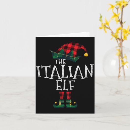 The Italian Elf Matching Family Group Gift Funny C Karte (Gelbe Blume)