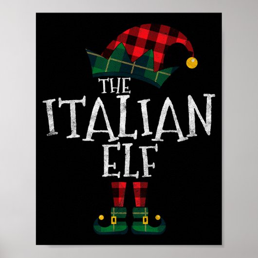 The Italian Elf Matching Family Group Gift Funny C Poster (Vorne)