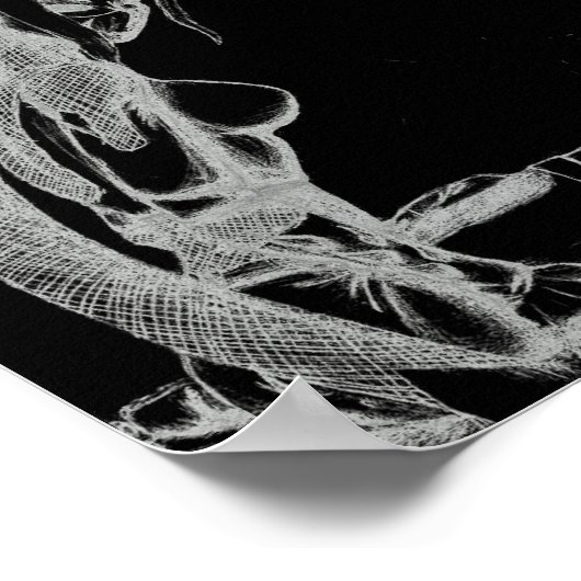 The Jaded Ones Elf Canvas Print(B&W) Poster (Ecke)