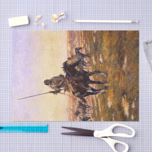 "The Jagd Party" von Charles Russell Seidenpapier (Handwerk)