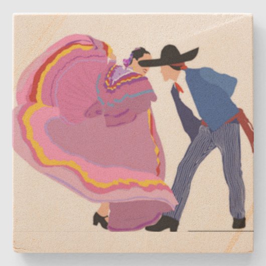 "The Jarabe Tapatio" Steinuntersetzer (Vorderseite)