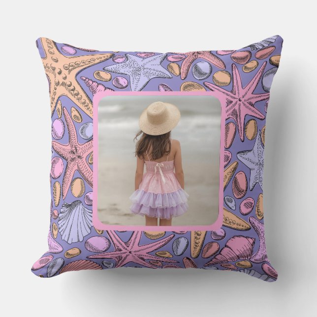 The Johnson Beach House Pillow, Fantasy Sea Patter Kissen (Vorderseite)