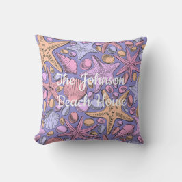 The Johnson Beach House Pillow, Purple Fantasy Kissen