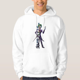 The Joker Artistic Illustration Men's White Hoodie