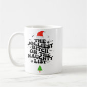 The Jolliest On The Naughty List Funny Christmas Kaffeetasse (Links)