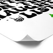 The Jolliest On The Naughty List Funny Christmas  Poster (Ecke)