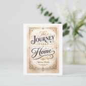 "The Journey Itself Is Home" Basho Postkarte (Stehend Vorderseite)