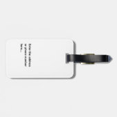 The Journey Tag – Personalized Custom Luggage Tag Gepäckanhänger (Rückseite horizontal)