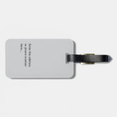The Journey Tag – Personalized Custom Luggage Tag Gepäckanhänger (Rückseite horizontal)