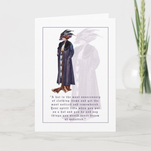 The Joy of a Hat Greeting Card Karte (Vorderseite)