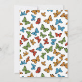 The Joy of Butterflies 3rd Birthday Invitation Einladung (Rückseite)
