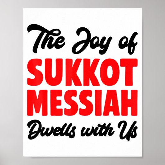 The Joy Of Sukkot Messiah Dwells With Us Jewish Ho Poster (Vorne)