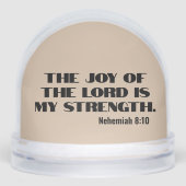 The joy of the Lord is my strength bible verse Schneekugeln (Vorderseite)