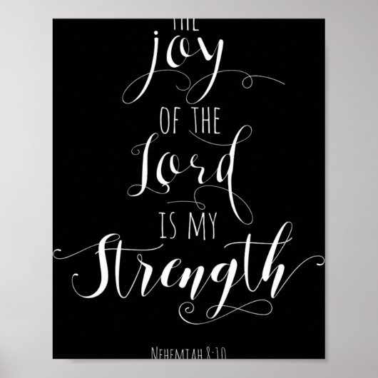 The Joy Of The Lord Is My Strength Christian T Shi Poster (Vorne)