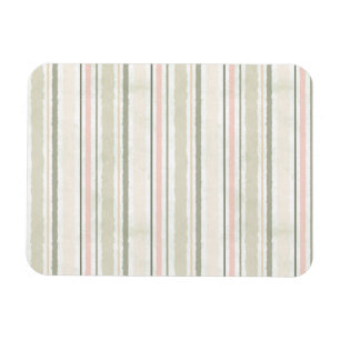 The Joy of White Watercolor Stripes Pattern Magnet
