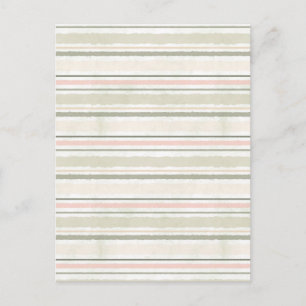 The Joy of White Watercolor Stripes Pattern Postkarte