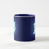 The Joy Typography Wall Brick Pattern Two-Tone Mug Tasse (Zentrum)
