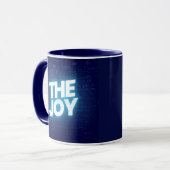 The Joy Typography Wall Brick Pattern Two-Tone Mug Tasse (Vorderseite Links)