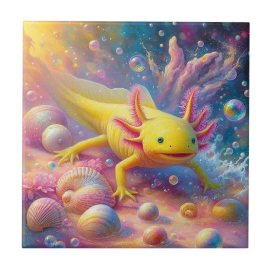 The Joyful Axolotl Fliese (Vorderseite)