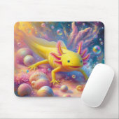 The Joyful Axolotl Mousepad (Mit Mouse)