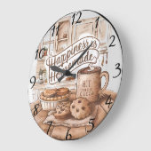 The Joyful Haven: Ein glücklicher Ort für die Küch Große Wanduhr (Winkel)